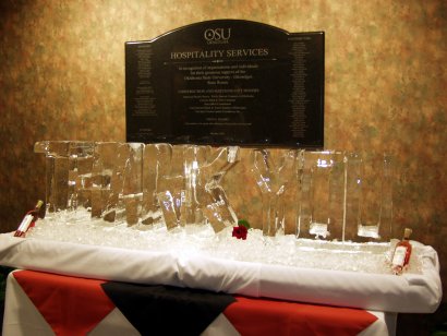 Thank You ice sculpture